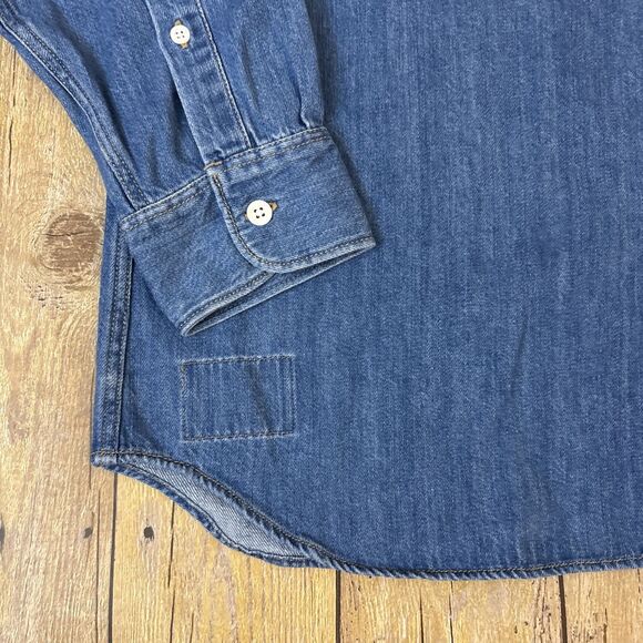 Classique Lacoste Denim Shirt Vintage Mens Size Large EUR 42 - Picture 6 of 9